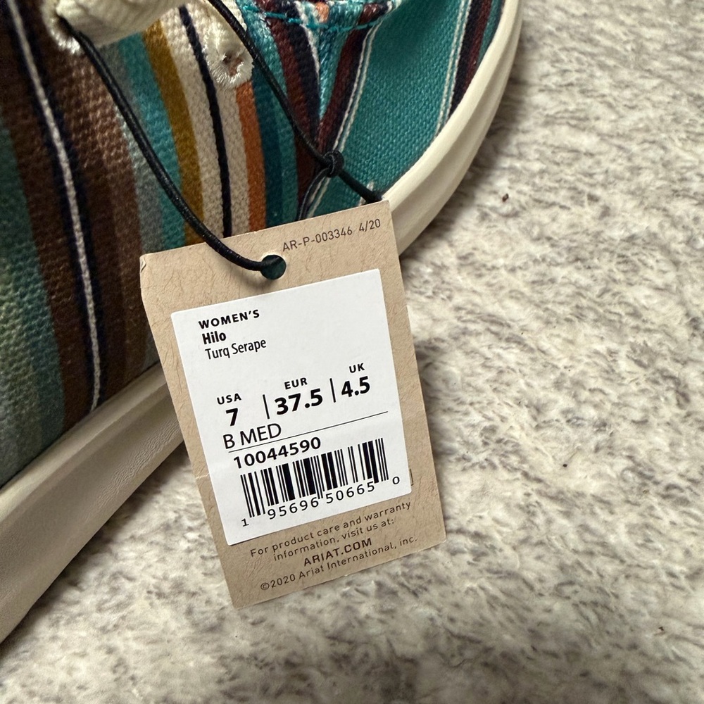 Ariat Teal Multi-Stripe Slip-On Sneakers - Picture 4 of 5